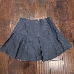 Steve Madden Dark Blue Pleated Skirt